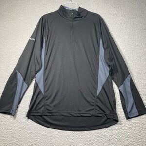 Subaru Black Label 1/4 Zip‎ Shirt Adult Large Black Casual Long Sleeve Cars